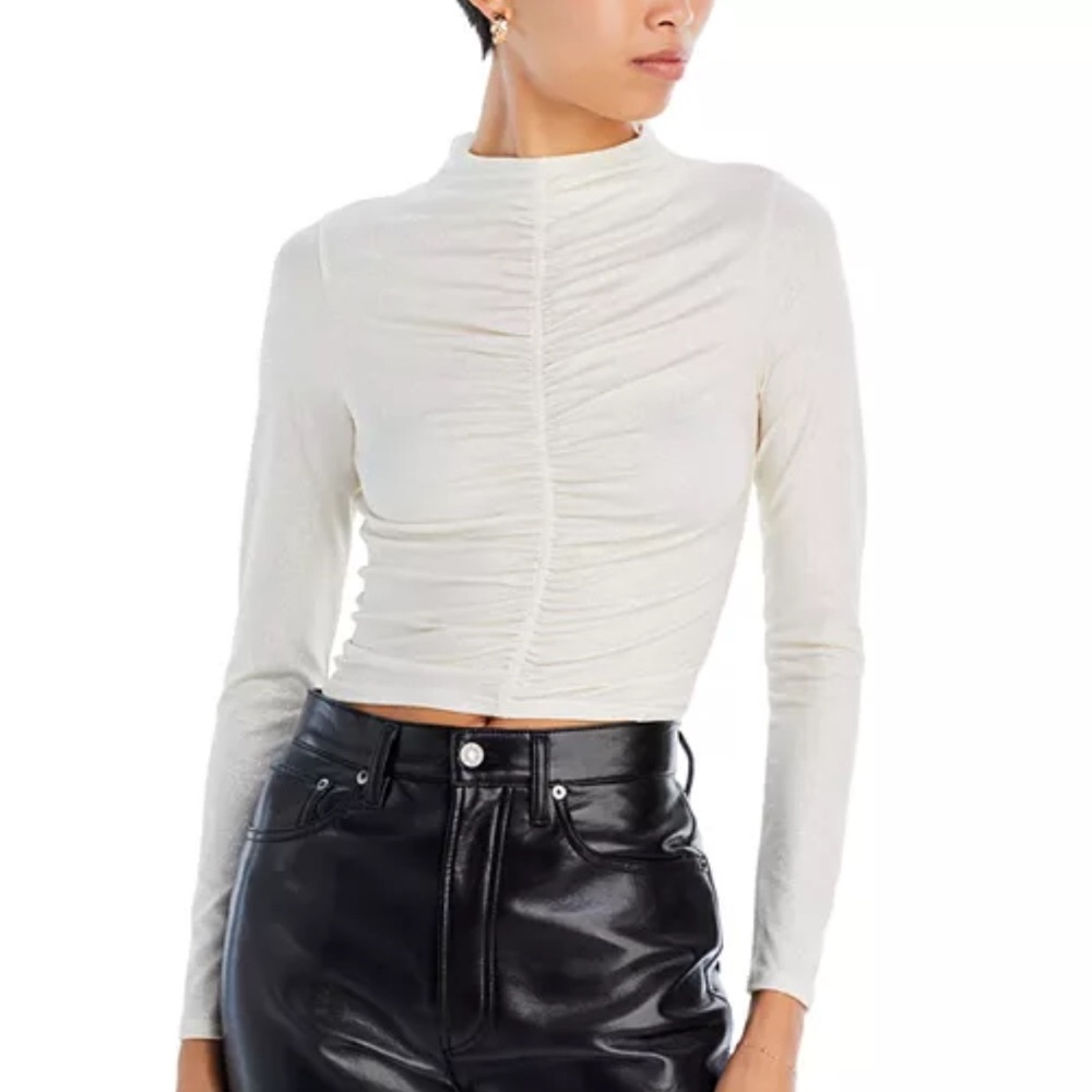 FORE Glitter Ruched Top